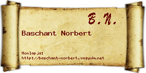 Baschant Norbert névjegykártya